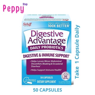 Schiff Digestive Advantage Daily Probiotic 50 Capsules โปรไบโอติค 50 แคปซูล