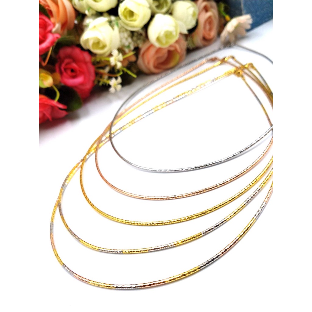 jewelryshop365 K514สร้อยคอ โชคเกอร์ สองกษัตริย์ สามกษัตริย์ ทอง,นาก โชคเกอร์นิ่มนวลเข้าทรง
