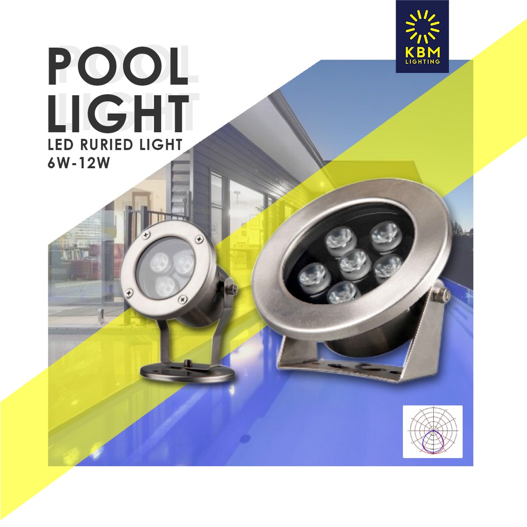 Pool light (ไฟสระว่ายน้ำ) ไฟน้ำพุ ไฟใต้ดิน led Pool light รุ่น LED POOL by KBM LIGHTING