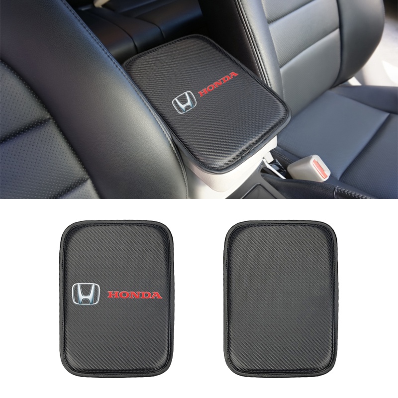 เบาะรองแขนคอนโซลกลาง คาร์บอนไฟเบอร์ สําหรับ Honda Freed Brio City Civic CRV HRV BRV