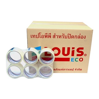 หลุยส์เทป โอพีพีเทป สีใส 2 นิ้ว x 45 หลา x 72 ม้วน ยกลัง101346Louis Tape OPP Tape Clear 2" x 45Y x 72 Rolls Louis Tape O