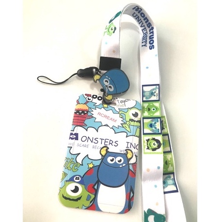 MONSTERS ING SK ที่ใส่บัตร ซองใส่บัตร  พร้อมสายคล้องคอ(2cm) ลาย MONSTERS ING SK สำหรับบัตร 5.5x8.5cm