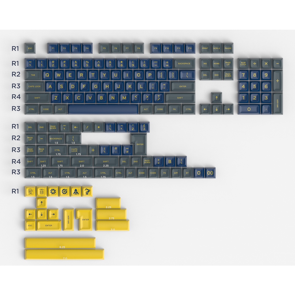 G-MKY AF SA KEYCAP ABS DOUBLE SHOT Keycap FOR Cherry MX switch keycaps ...