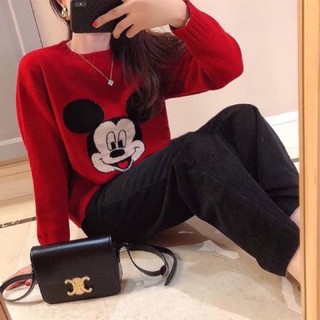 ชุดเซ็ต 2 ชิ้น สเวตเตอร์+กางเกง ลายหน้า MICKEY MOUSE