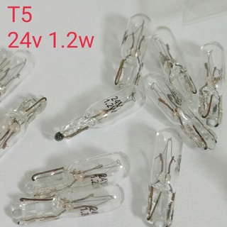 หลอดไฟ T5 ไฟ 24v 1.2w เหมาะสำหรับ รถทัวร์ รถบัส รถบรรทุก **ราคา/10หลอด**