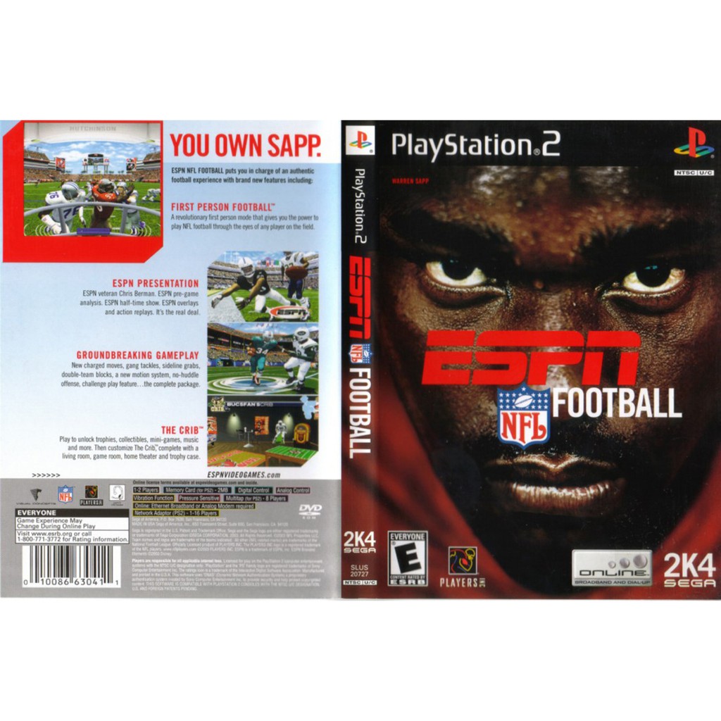 เกมส์ ESPN NFL Football 2K4 (PS2) สำหรับเครื่องที่แปลงระบบแล้วเท่านั้น