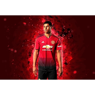 แรชฟอร์ด Rashford Manchester United แมนเชสเตอร์ยูไนเต็ด แมนยู โปสเตอร์ Poster วอลเปเปอร์ ตกแต่งผนัง ฟุตบอล Football