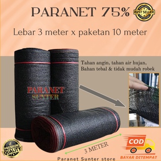 Paranet 75% lebar 3 meter x panjang 10 meter