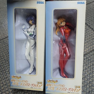 8 inches SEGA Prize Neon Genesis Evangelion REI AYANAMI FIGURE Gainax 20th Anniversary Set of 2