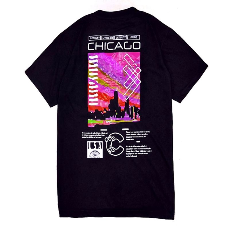 เสื้อยืดผู้ชาย/เสื้อยืด CHICAGO/distro