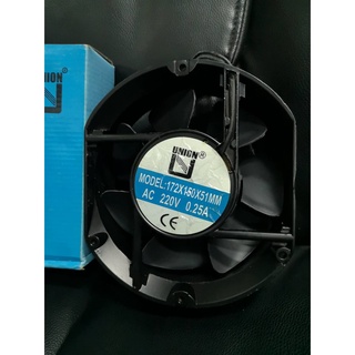 พัดลมระบาย ทำความเย็น พัดลมระบายความร้อนคอมพิวเตอร์ (ตัวกลม) AC220V UNION Cooling fan 27FAN009 หนาแข็งแรงทนทานได้มาตรฐาน