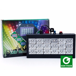 ไฟกระพริบ  LED Strobe 18LED สีขาวและสีRGB กระพริบตามเสียงเพลง หรือ ตั้งกระพริบตลอดเวลาปรับช้าหรือเร็ว