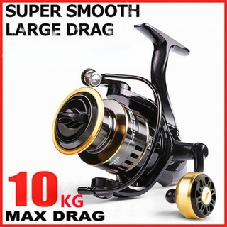 รอกตกปลา HE500-7000 Max Drag 10 กก. โลหะ รอกสปูล จับลูกหมุน รอกตกปลาน้ําเค็ม สด สําหรับรอกตกปลาคาร์พ