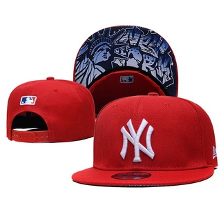 หมวกเบสบอล ปักลาย Ny newyork yankees สีแดง และสีขาว