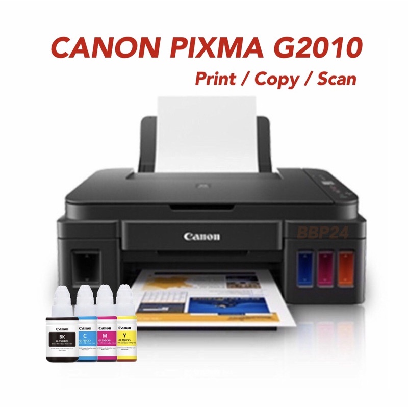 Canon Pixma G2010 Printer พร้อมหัวพิมพ์,น้ำหมึกแท้ หมึกพรีเมียม เครื่องเปล่าไม่มีหมึก