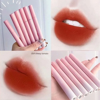 Air lip glaze ลิปสติก เนื้อแมตต์กํามะหยี่ ลิปสติก Air lip glaze ลิปสี ปากเล็ก พีช สีชมพู ผ้าฝ้าย หมอก ลิปกลอส เนื้อแมตต์ กํามะหยี่ พื้นผิว ไล่ระดับ ชุ่มชื้น สีขาว กันน้ํา