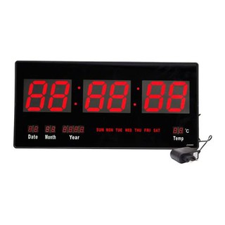 นาฬิกาดิจิตอล LED DIGITAL CLOCK แขวนผนัง รุ่น JH3615-350450 (ตัวเลขสีแดง,เขียว)