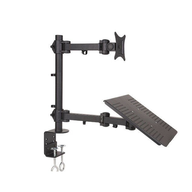 ขาตั้งจอมอนิเตอร์+โน๊ตบุ๊ค  รุ่น LTS-352 (มี 2 แขนใช้กับโน๊ตบุ๊ค+จอมอนิเตอร์) ขาตั้งจอแบบยึดขอบโต๊ะ