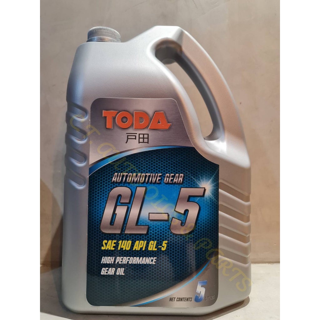 น้ำมันเกียร์และเฟืองท้าย TODA GL-5 SAE 140 GL - 5  ขนาด 5L.
