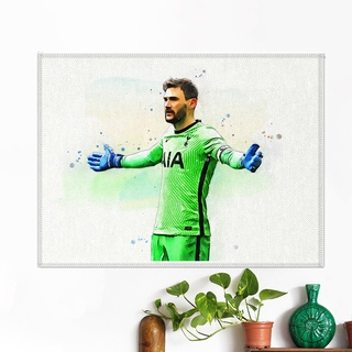 โปสเตอร์ ผ้าแคนวาส อูว์โก โยริส ทีมทอตนัมฮอตสเปอร์ Hugo Lloris Tottenham Hotspurs ภาพวาด ศิลปะ นักบอล นักฟุตบอล