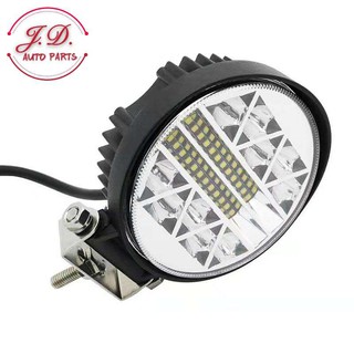 กระพริบได้!!! ไฟสปอร์ตไลท์รถยนต์ LED102W (1) ไฟหน้ารถไฟท้ายไฟช่วยตัดหมอกส 12V-24Vเเสงขาว แบบกลม LED SPOT BEAM US  1pcs