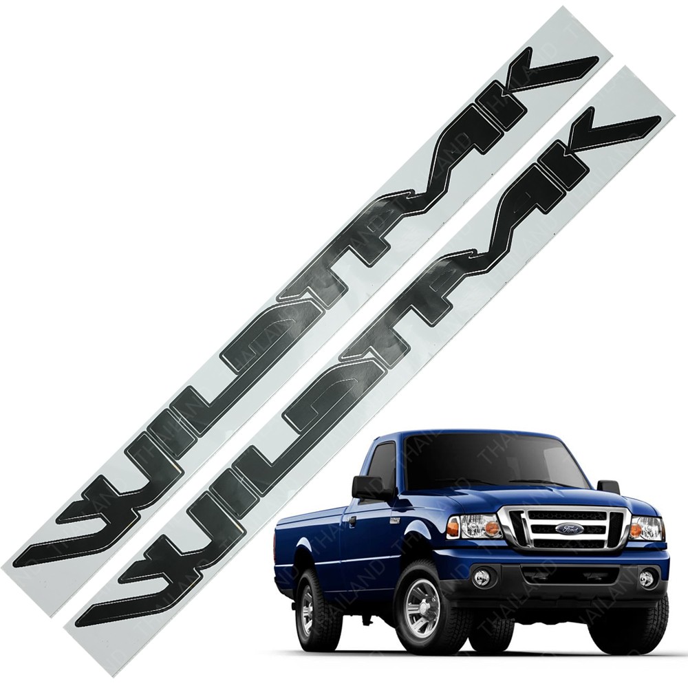 Sticker สติ๊กเกอร์ WILDTRAK 2ชิ้น สีดำ สำหรับ Ford Ranger ปี 2006-2010