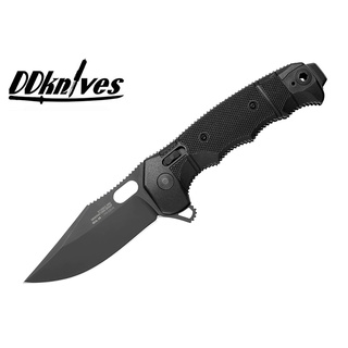 มีดพับ SOG SEAL XR Flipper Knife Black TiNi S35VN Clip Point Blade, Black GRN Handles (12-21-02-57)