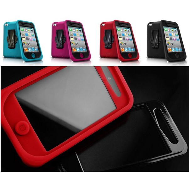 KL ~ iSkin Duo เคสป้องกันพร้อมคลิปหนีบเข็มขัดสําหรับ iPod Touch4