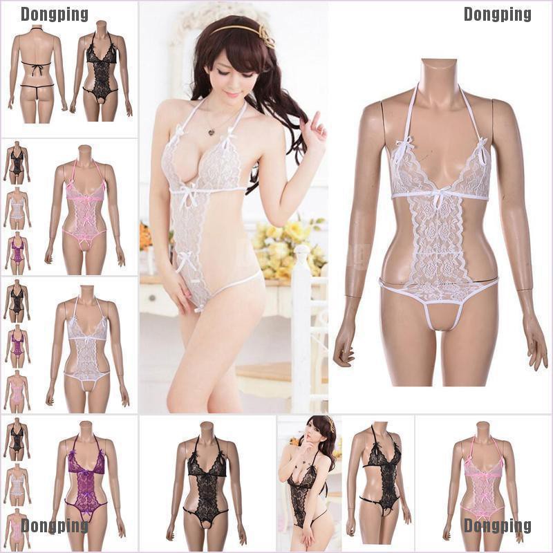 Women New Lingerie Lace Dress Underwear Babydoll Sleepwear G-string Bodysuit