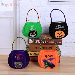 #ROYALLADY#Halloween decoration creative useful childrens hand held pumpkin candy bag gift bag