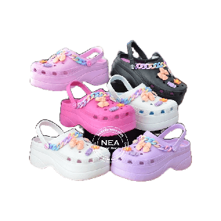 [ลิขสิทธิ์แท้] Baoji Clog Bae Platform - Marshmallow Candy [W] NEA รองเท้า แตะ หัวโต เสริมส้น