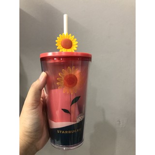 Starbucks cold cup sunflower hedgehog collection 16 oz