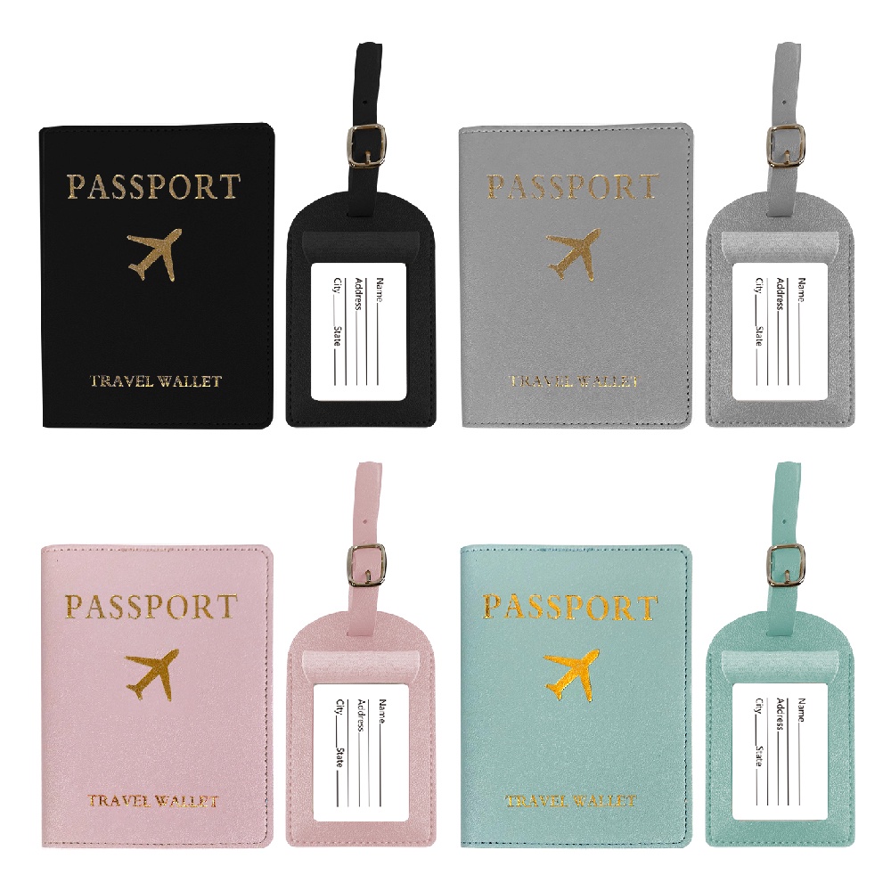 กระเป๋าหนังใส่พาสปอร์ต Passport สมุดใส่พาสปอร์ตหนังสือเดินทาง ปกพาสปอร์ต / ป้ายห้อยกระเป๋า ป้ายแขวนกระเป๋าเดินทาง WAKU