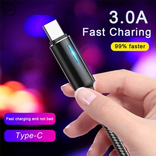 Cf สายชาร์จ 3A Micro Type-C Lighting USB แบบไนลอน สำหรับโทรศัพท์มือถือ