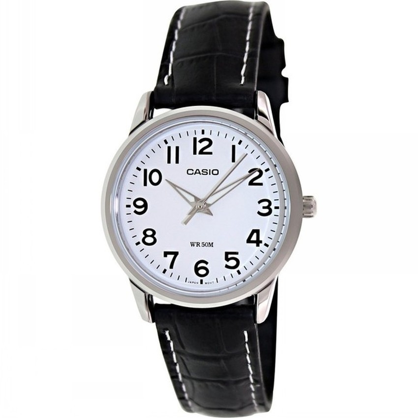 Casio นาฬิกาข้อมือผู้หญิง สายหนัง รุ่น LTP-1303L-7BVDF-สีดำ