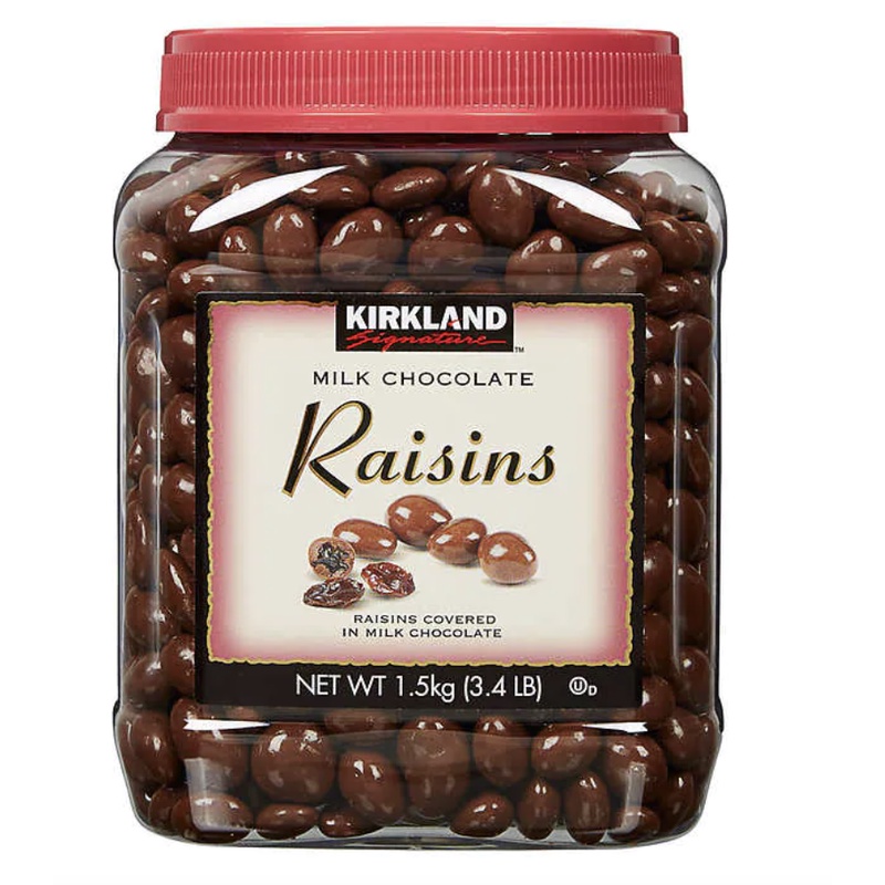 [พร้อมส่ง] Kirkland Signature Raisins, Milk Chocolate 1.5kg เคิร์กแลนด์ซิกเนเจอร์ช็อกโกแลตนมสอดไส้ลู