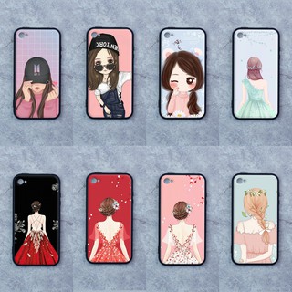 เคส Apple iphone 5 / 5s / 5SE ใช้เคสเดียวกัน  ลายการ์ตูนผู้หญิงน่ารัก ขอบนิ่มหลังแข็ง เคสมือถือ เคสโทรศัพท์ Case