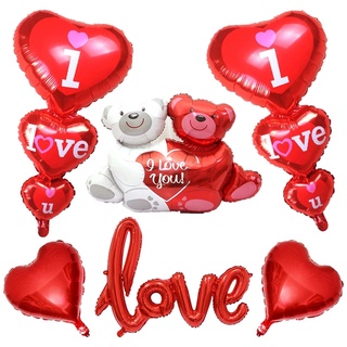 Love Red Heart Shape Helium Balloons for Valentines Day Party &amp; Wedding Decoration Bridal Decorations