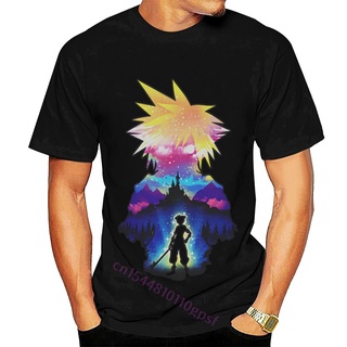 เสื้อยืดคอกลม แขนสั้น ผ้าฝ้าย พิมพ์ลาย Kingdom Hearts Harajuku Sora Keyblade Camisetas สําหรับผู้ชาย