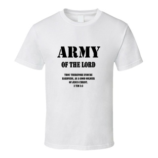 เสื้อยืด ผ้าฝ้าย พิมพ์ลาย Army Of The Lord Christian Jesus สีขาว สไตล์ฮิปฮอป แฟชั่นฤดูร้อน สําหรับผู้ชาย