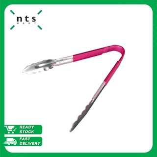 NTS Tong with Dip-Coating Handle ที่คีบอาหาร ไม้คีบอาหาร อุปกรณ์คีบอาหาร สแตนเลส ขนาด 16 นิ้ว รุ่น TOH-16-RD