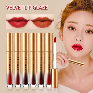 (NO.1021) LAMEILA VELVET LIP GLAZE Matte Air Lip Glaze Moisturizing ลิปกลอส ลิปสติกให้ความชุ่มชื่นทำให้ริมฝีปากของคุณสวย