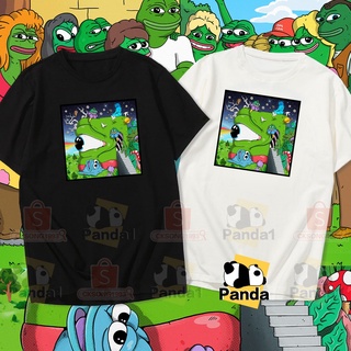 เสื้อสีขาว เสื้อสาวอวบ Pepe เสื้อกบเศร้ารู้สึกคนเลวเสื้อความงามเสื้อ Unisex ขนาด 7 สี D=8 เสื้อยืด