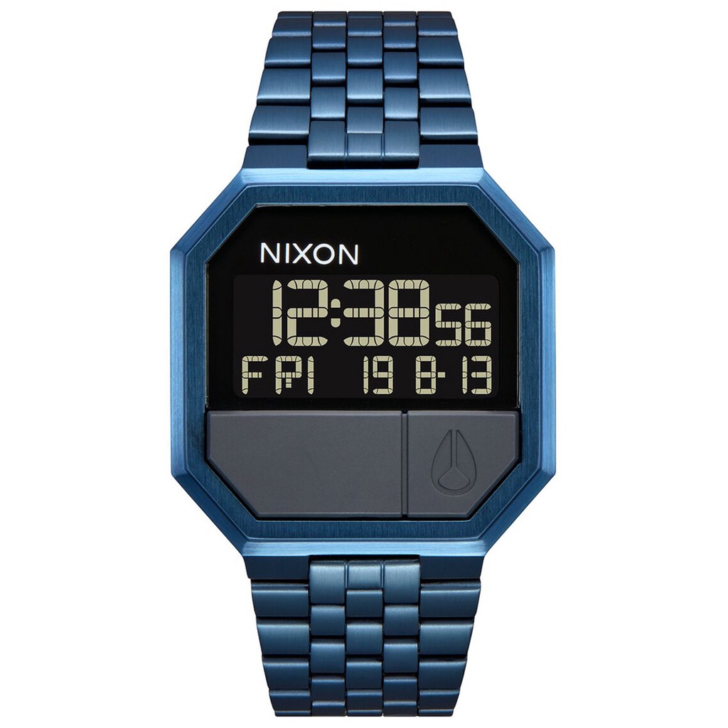 Nixon Rerun รุ่น NXA158300-00 นาฬิกาข้อมือผู้ชายเเละผู้หญิง สีน้ำเงิน หน้าปัด 37 มม.
