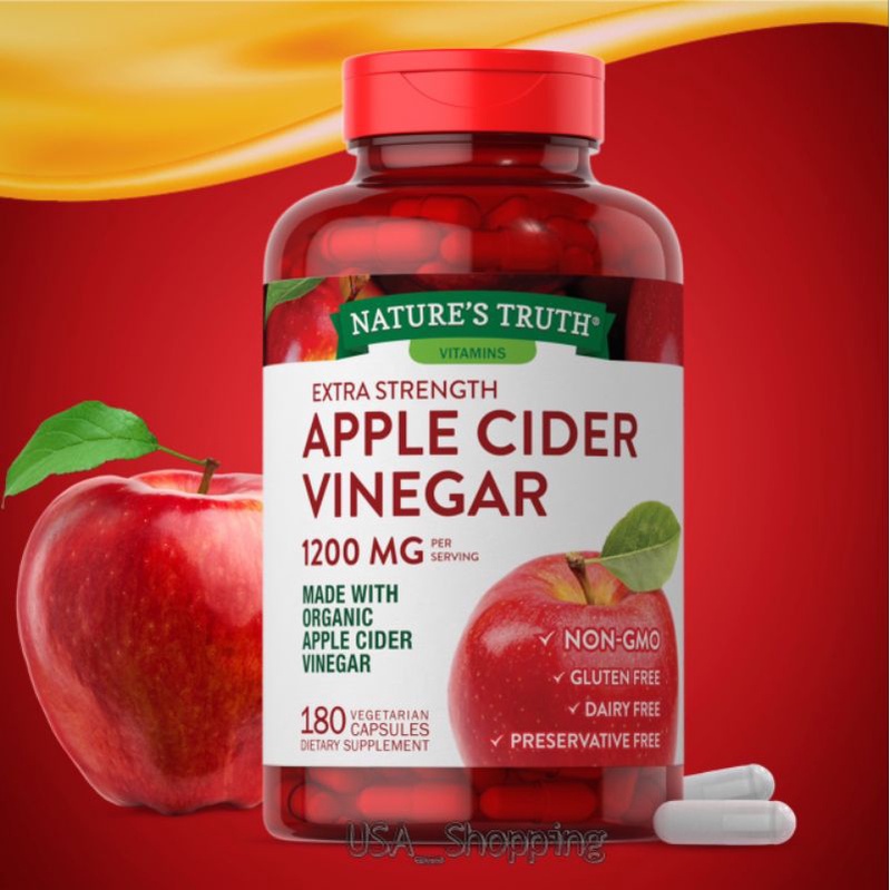 Nature's Truth Apple Cider Vinegar 1200 mg, 180 Capsules | Shopee Thailand