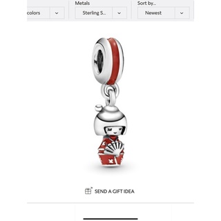 [พร้อมส่ง] Pandora Charm Japanese Doll Pendant Charm