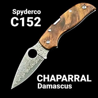 มีดพับ Spyderco C152 (Damascus/8Cr13MoV), CHAPARRAL