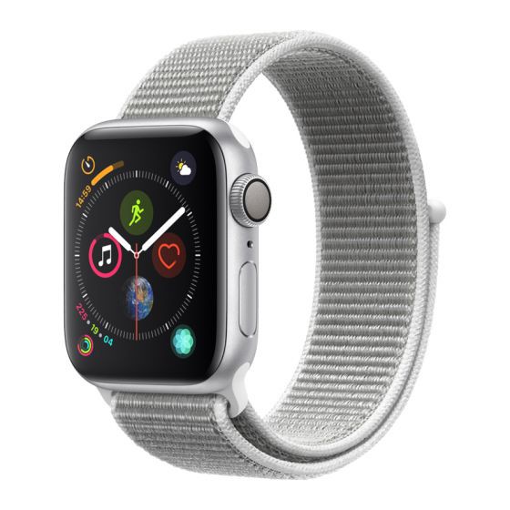 Apple Watch Series 4 GPS 40 mm Silver Aluminium Case with Seashell Sport Loop by iStudio by copperwired