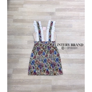 MINI DRESSผ้าทอลูกไม้ งานน่ารัก มีSML XL ป้ายIntery brand