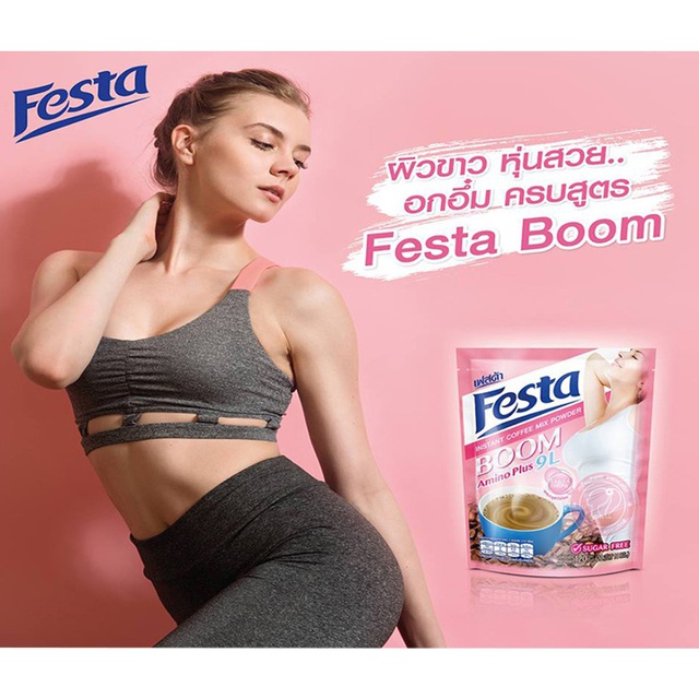 FESTA COFFEE BOOM 12 กรัม 10 ซอง เฟสต้าบูม กาแฟเฟสต้า